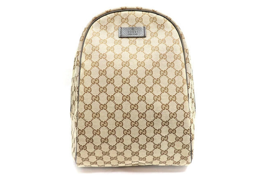 Gucci bag backpack GG canvas Beige Cream Charcoal Black